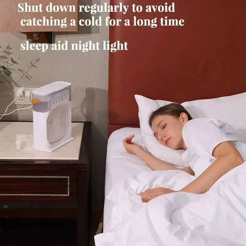 3-in-1 Portable Air Conditioner Fan with LED Light - USB Cooling Dubai UAE