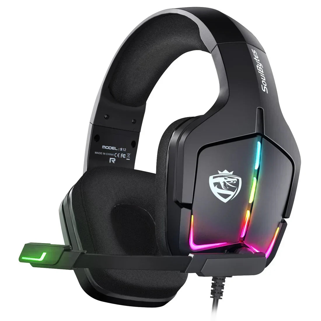 RGB Gaming Headset - Wired Computer Headset with Microphone for PS4 PlayStation
