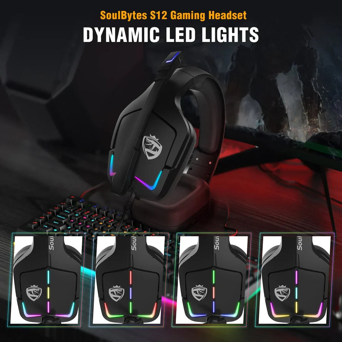 Gaming Headset RGB Wired - Professional PS4 PC Computer Headphones | UAE