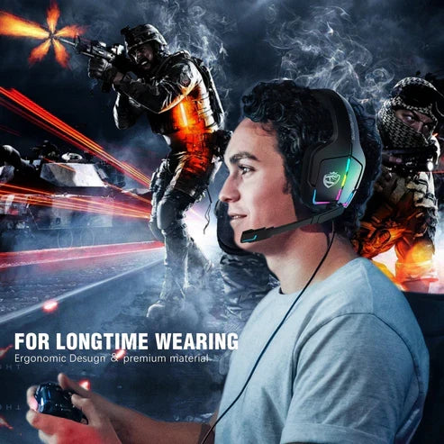 Gaming Headset RGB Wired - Professional PS4 PC Computer Headphones | UAE