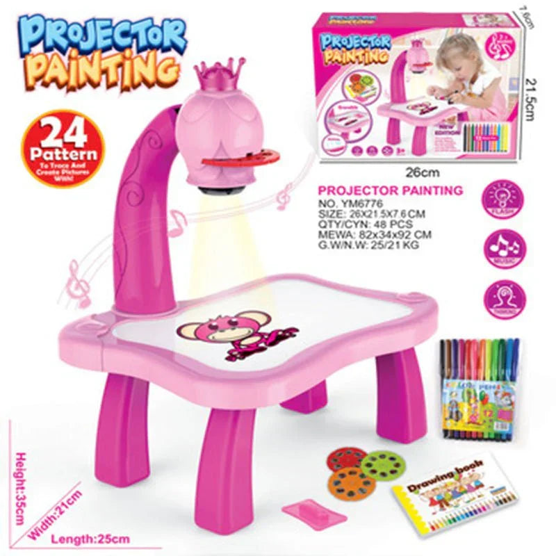 LED Projector Art Painting Table for Kids - Smart Drawing Toy Dubai UAE